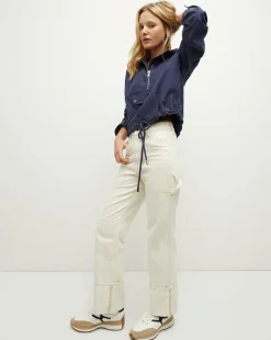 Kaeli Twill Half-Zip Anorak in Marine