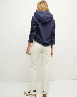 Kaeli Twill Half-Zip Anorak in Marine