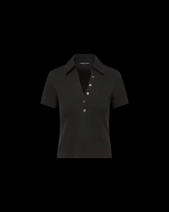 Kearney Button-Down Tee in Black