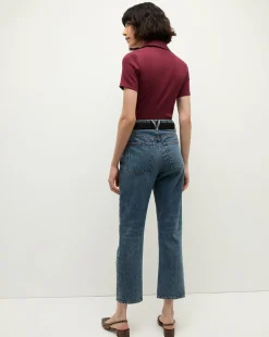 Kearney Button-Down Tee in Wine