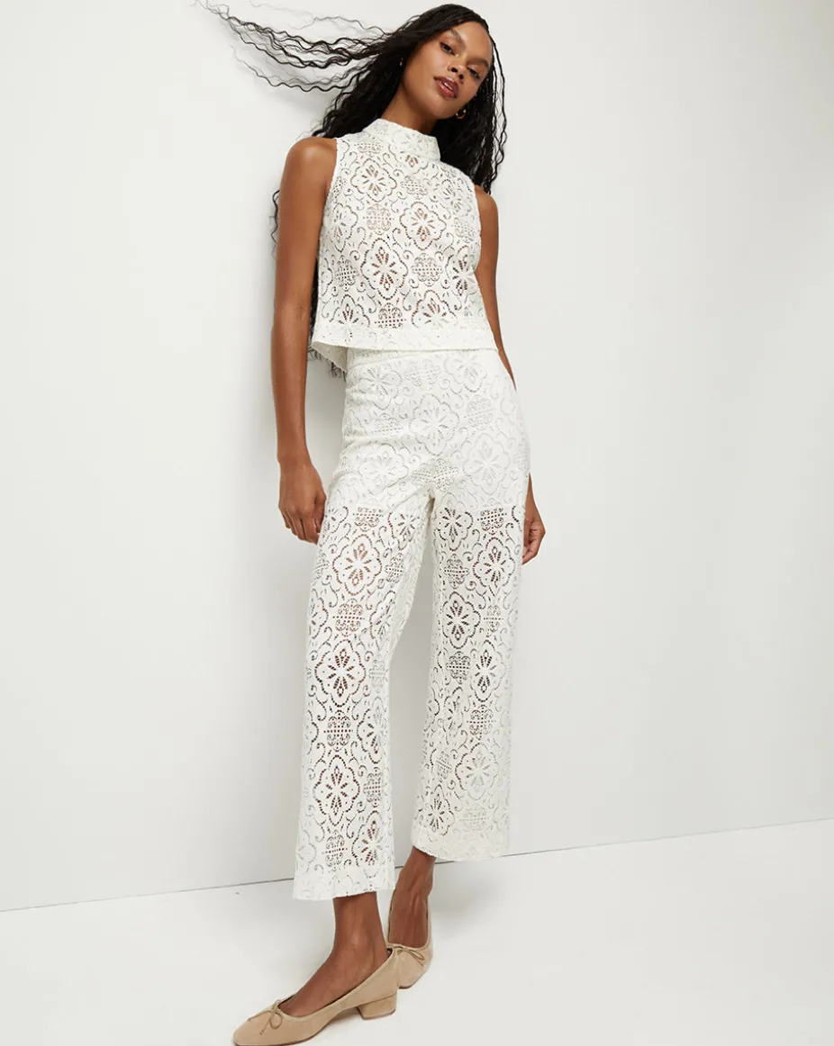 Kehlani Floral Lace Wide-Leg Pant