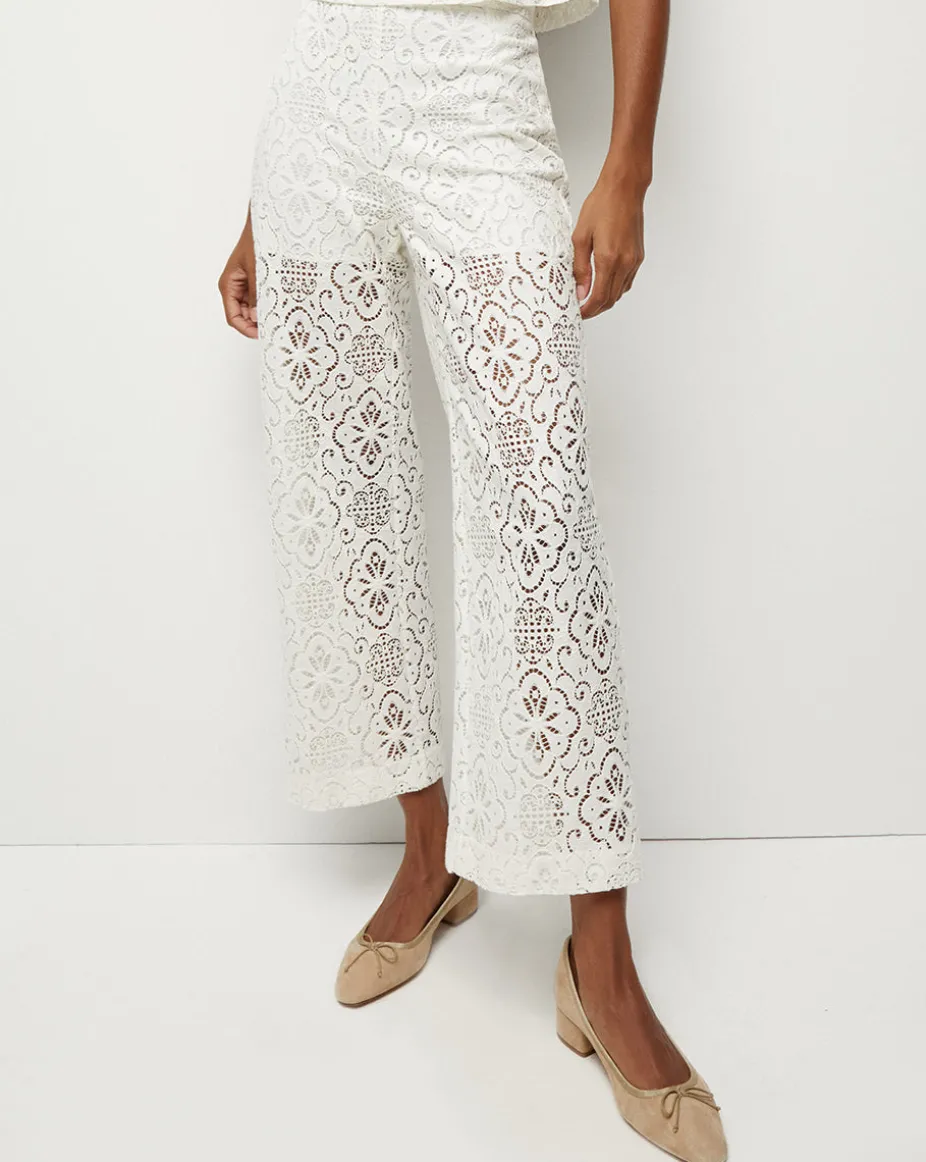 Kehlani Floral Lace Wide-Leg Pant