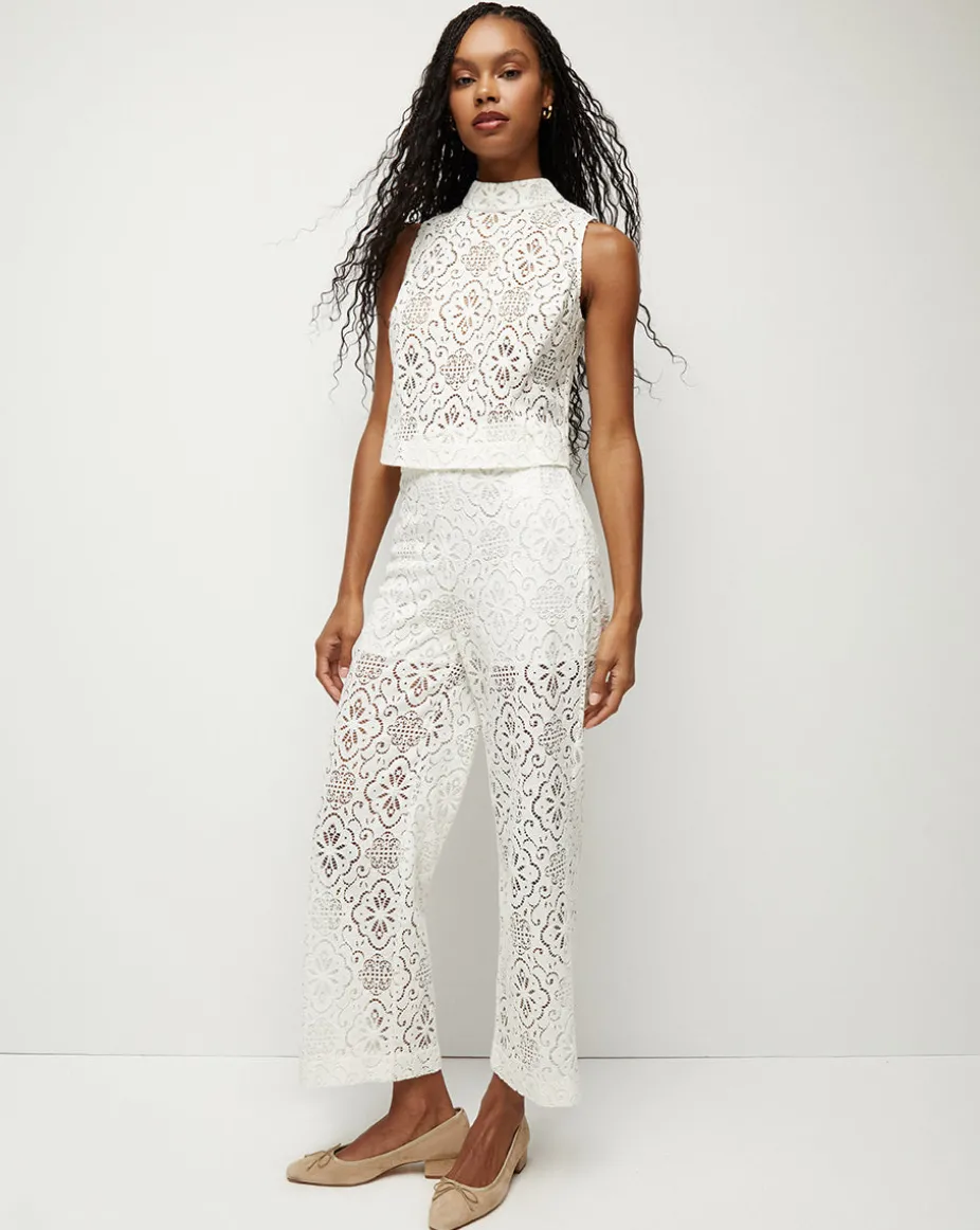 Kehlani Floral Lace Wide-Leg Pant