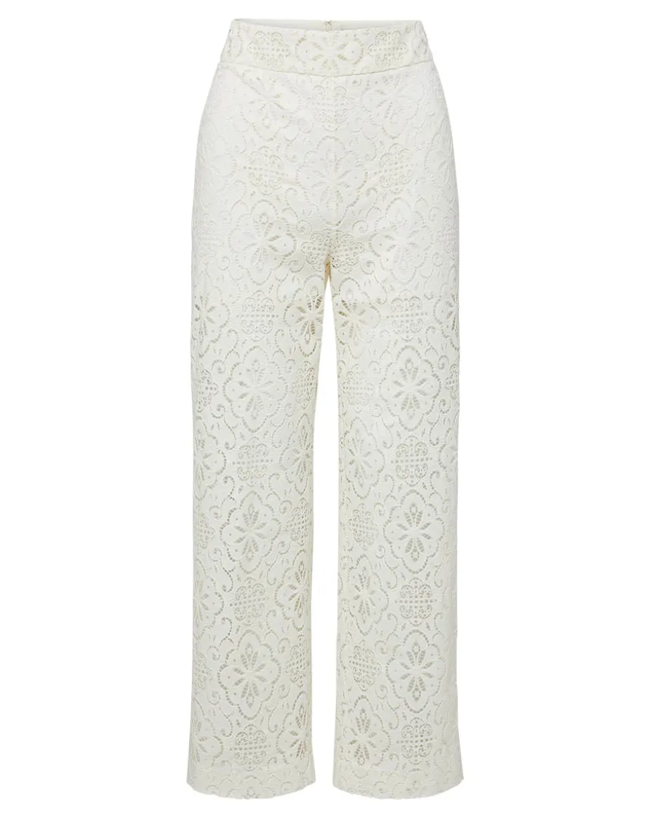 Kehlani Floral Lace Wide-Leg Pant