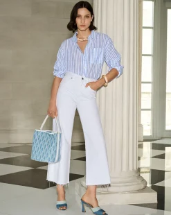 Keiko Button-Down Shirt in Blue/White