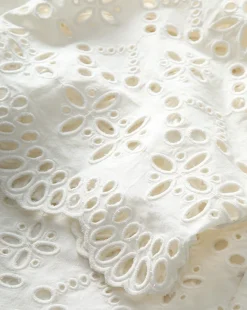 Kemper Cotton Eyelet Pant in Off-White