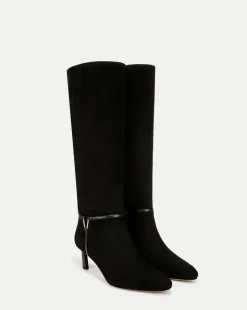 Kenzie Mid-Heel Tall Boot in Black