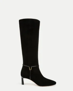 Kenzie Mid-Heel Tall Boot Wide-Calf in Black