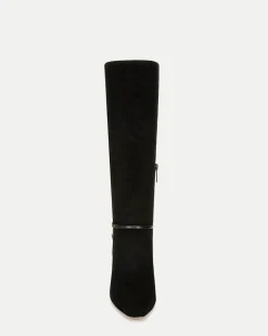 Kenzie Mid-Heel Tall Boot Wide-Calf in Black