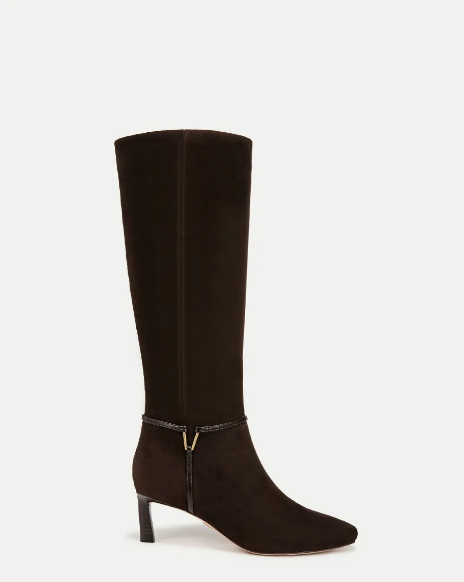 Kenzie Mid-Heel Tall Boot Wide-Calf in Espresso