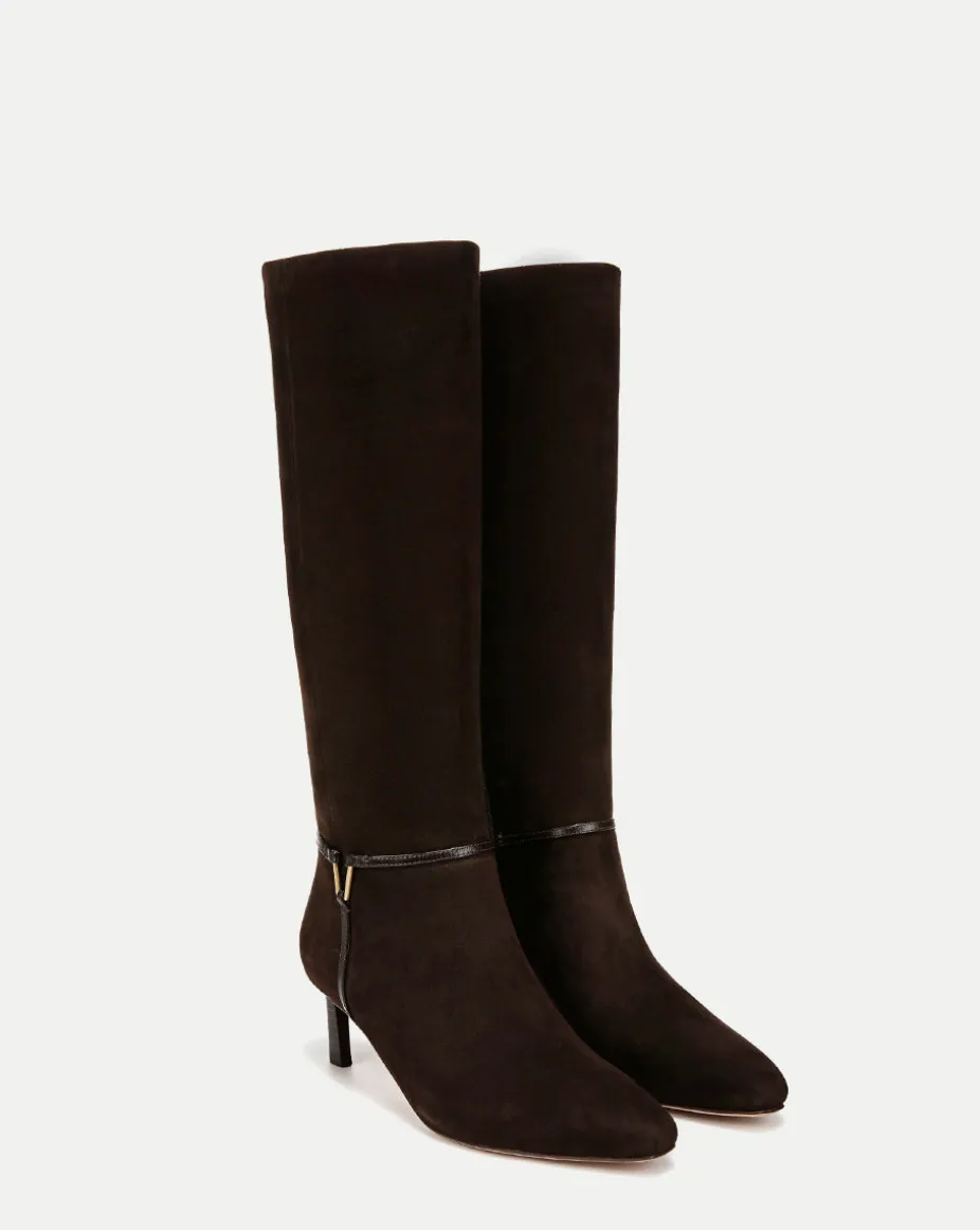 Kenzie Mid-Heel Tall Boot Wide-Calf in Espresso