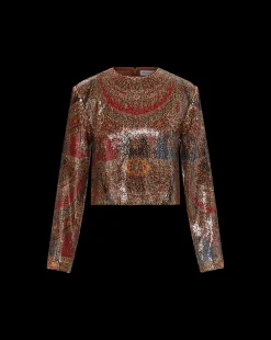 Kippa Top in Red Multi