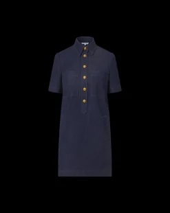 Koulis Mini Denim Dress in Dark Wash