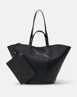Large Crest Tote in Black