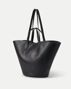 Large Crest Tote in Black