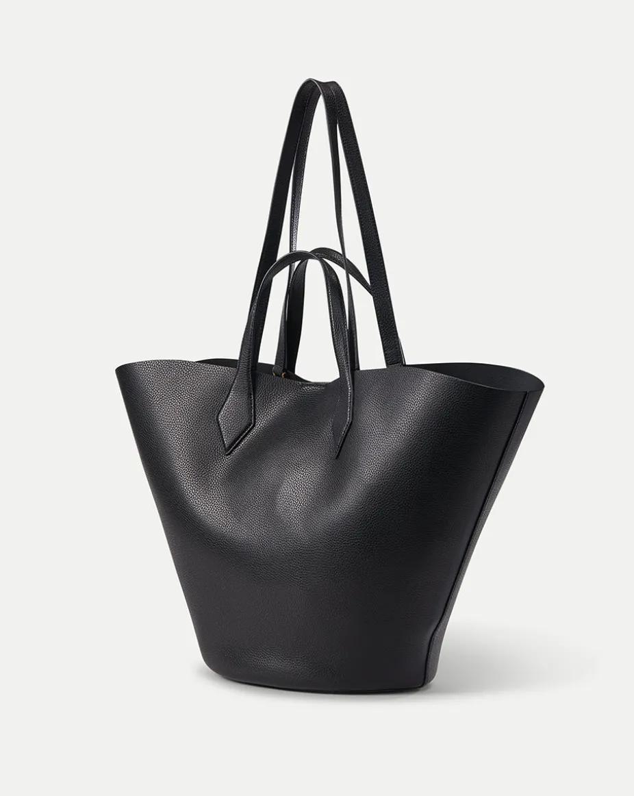 Large Crest Tote in Black