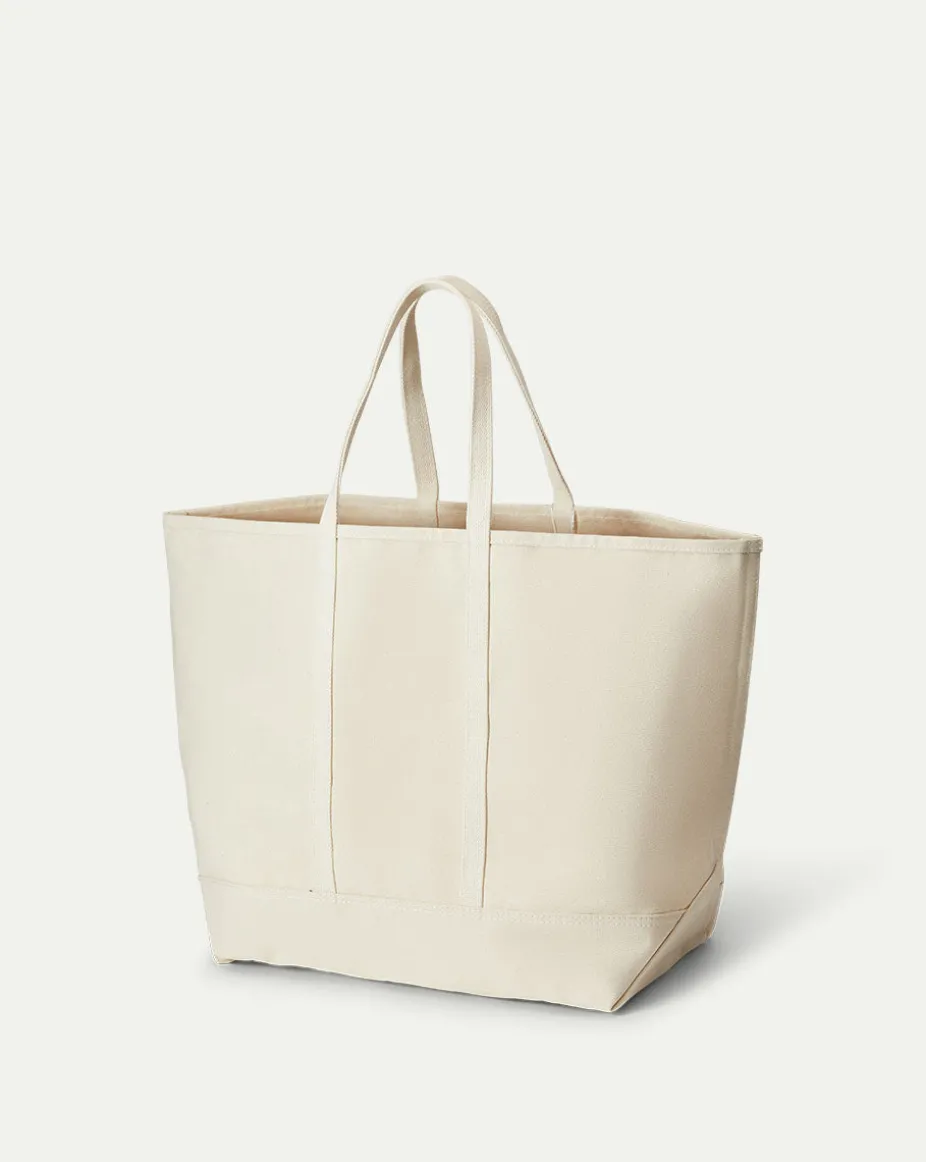 Large Logo Canvas Tote in Natural