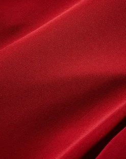 Lebone High Waist Flare Pant in Crimson Red