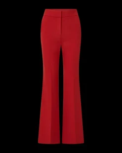 Lebone High Waist Flare Pant in Crimson Red