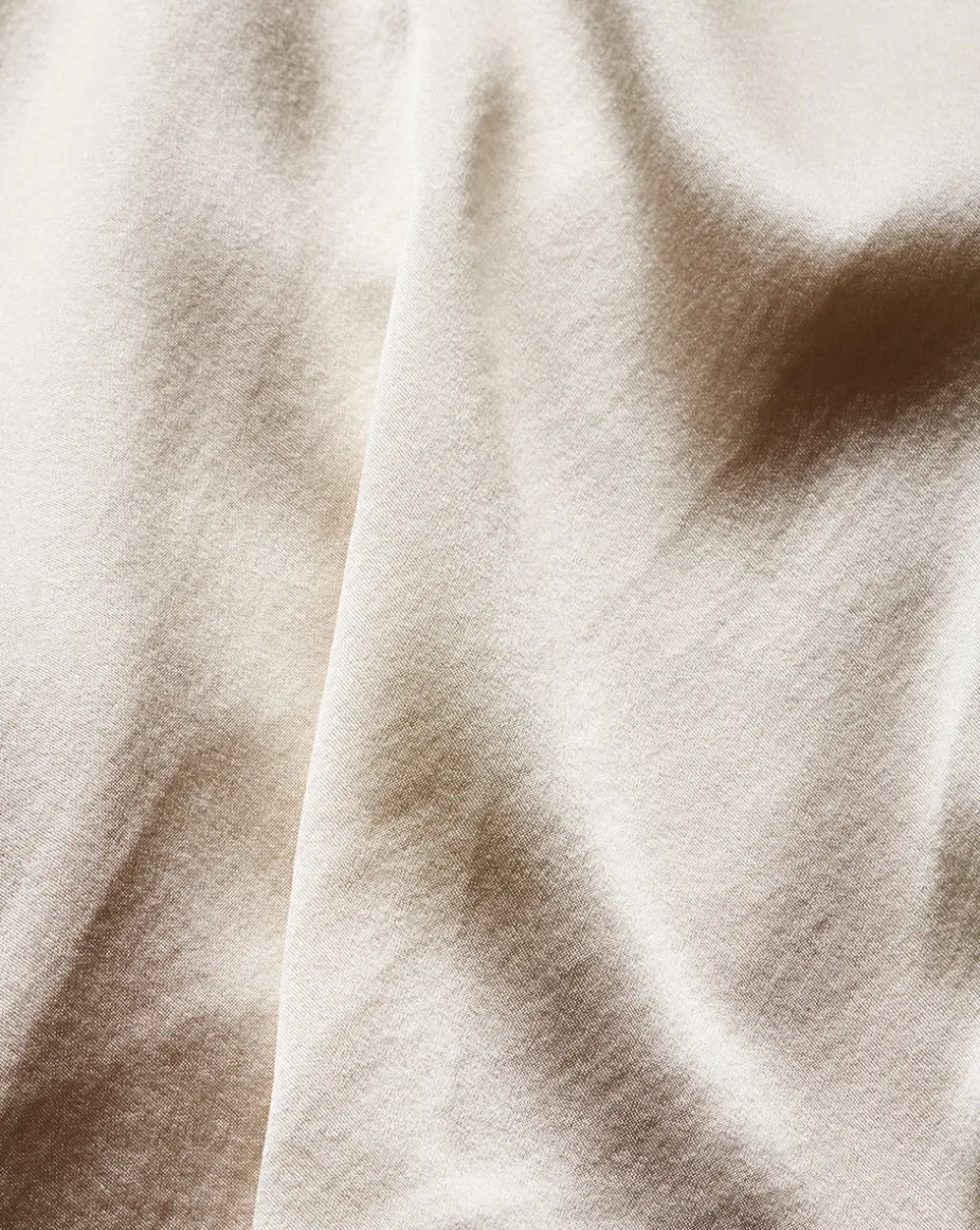 Leilany High Neck Silk Top in Ivory