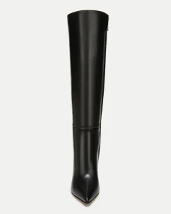 Lisa Leather Tall Boot in Black