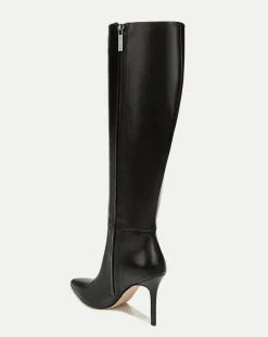 Lisa Leather Tall Boot in Black