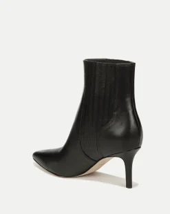 Lisa Mid-Heel Leather Bootie