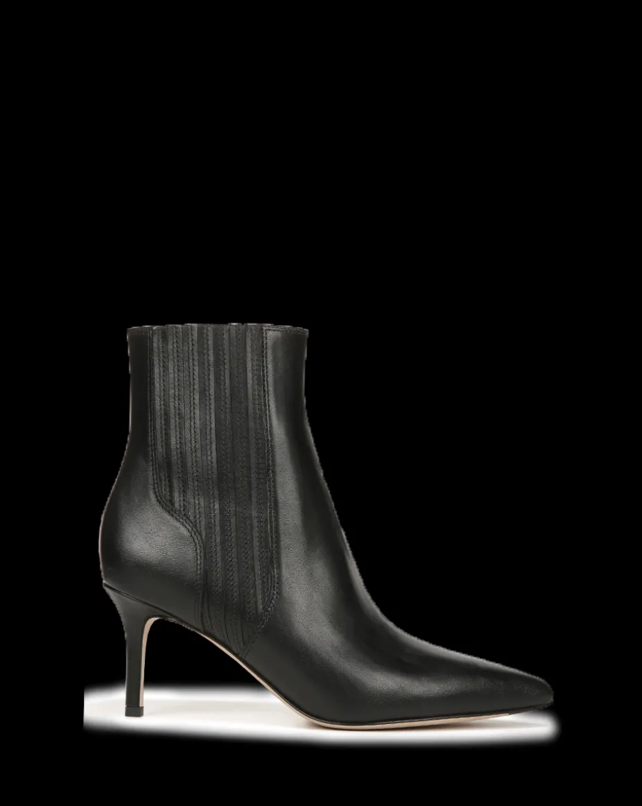 Lisa Mid-Heel Leather Bootie