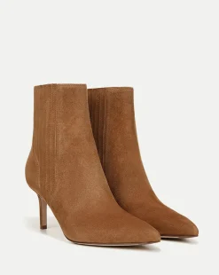 Lisa Mid-Heel Suede Bootie in Hazelwood