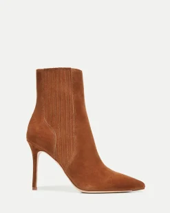 Lisa Suede Stiletto-Heel Bootie