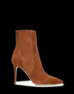 Lisa Suede Stiletto-Heel Bootie