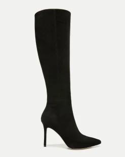 Lisa Suede Tall Boot Wide Calf