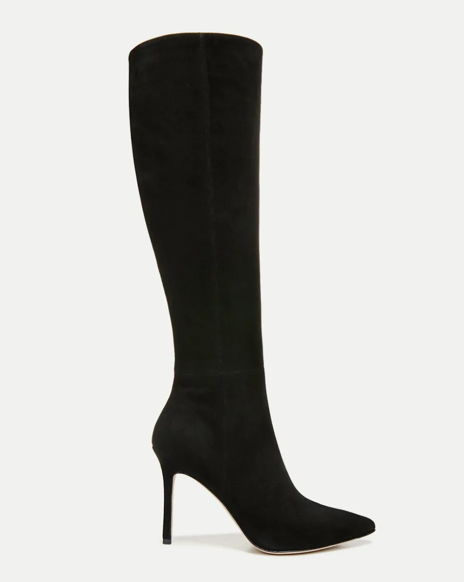 Lisa Suede Tall Boot Wide Calf