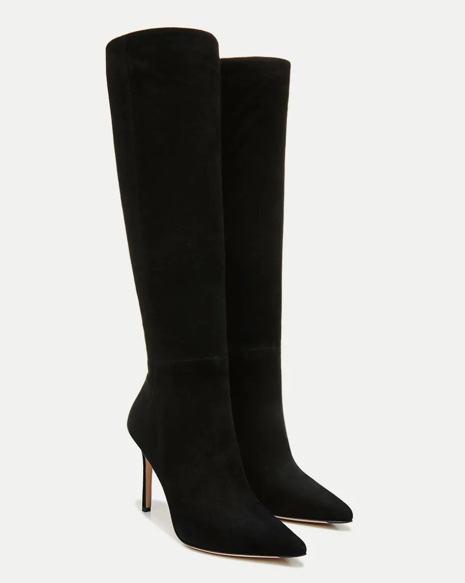 Lisa Suede Tall Boot Wide Calf