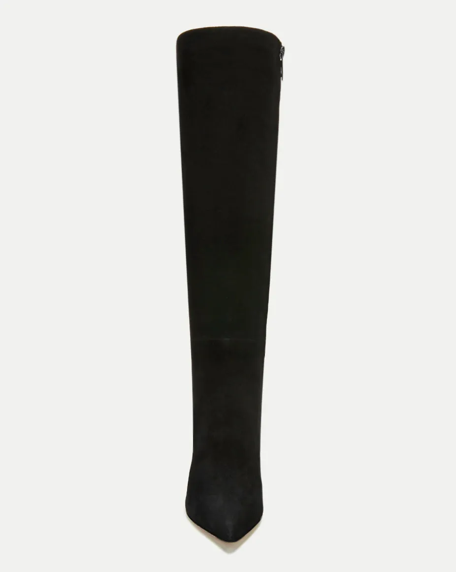 Lisa Suede Tall Boot Wide Calf