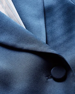 Long And Lean Dickey Jacket in Blue Stone