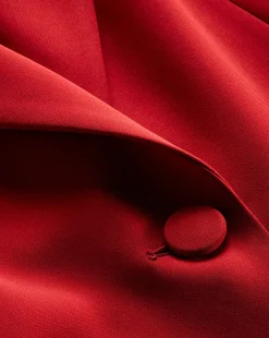 Long and Lean Dickey Jacket in Crimson Red