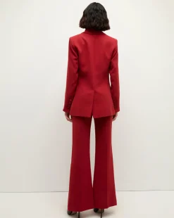 Long and Lean Dickey Jacket in Crimson Red