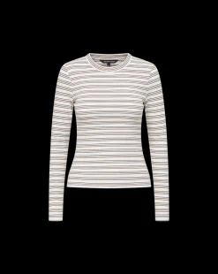 Long Sleeve Pruitt Tee in Off-White Multi