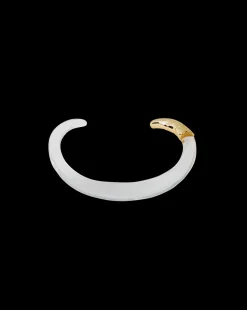 Lucite Collar Necklace in Clear/Gold