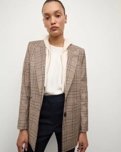 Maci Plaid Dickey Jacket in Brown Check