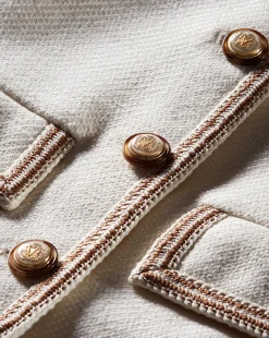 Makayla Cropped Jacket in Ivory