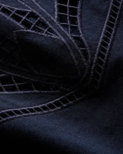 Malta Cotton T-Shirt Dress in Navy