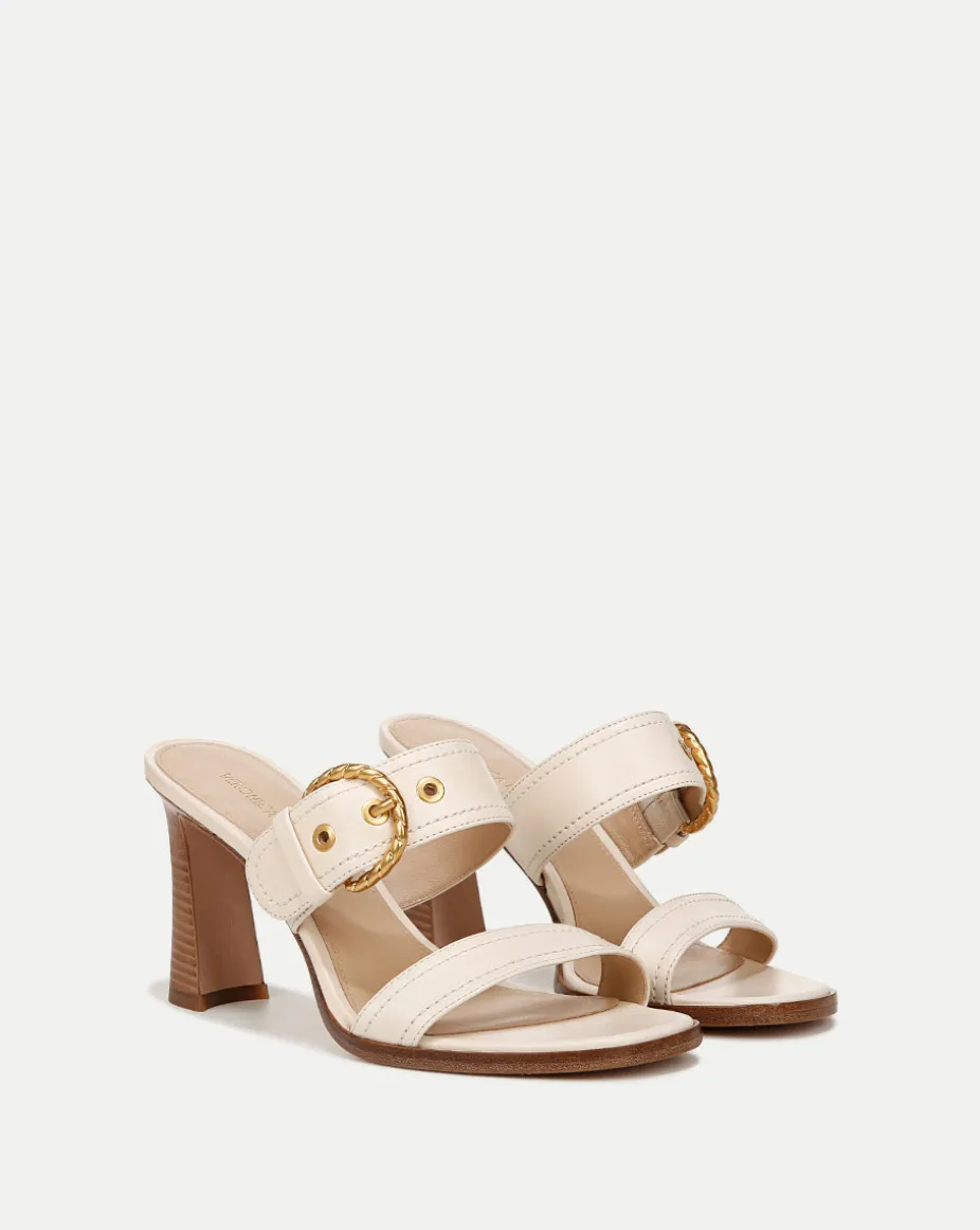 Margaux Leather Buckle Sandle| Veronica Beard