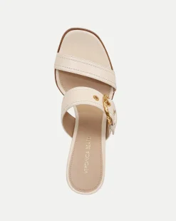 Margaux Leather Buckle Sandle| Veronica Beard