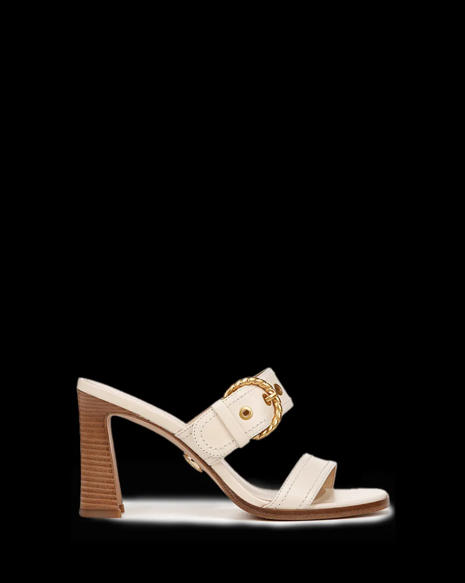 Margaux Leather Buckle Sandle| Veronica Beard