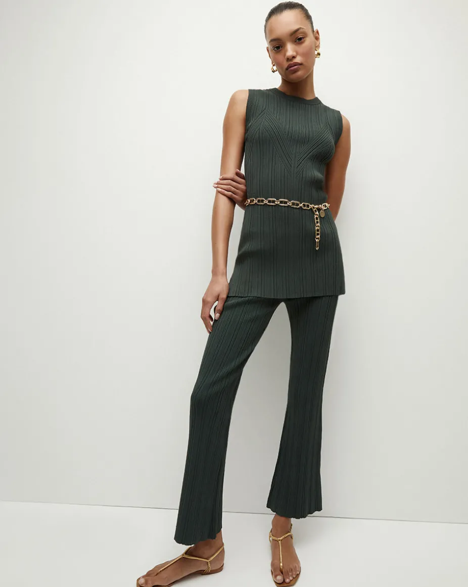 Massaro Rib-Knit Skinny-Flare Pant