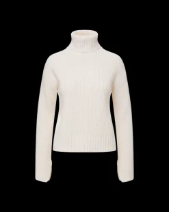 Matilda Merino Cashmere Turtleneck in Ecru