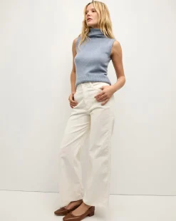 Mazzy Cashmere Turtleneck in Smoke Blue