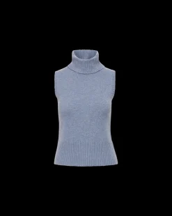 Mazzy Cashmere Turtleneck in Smoke Blue